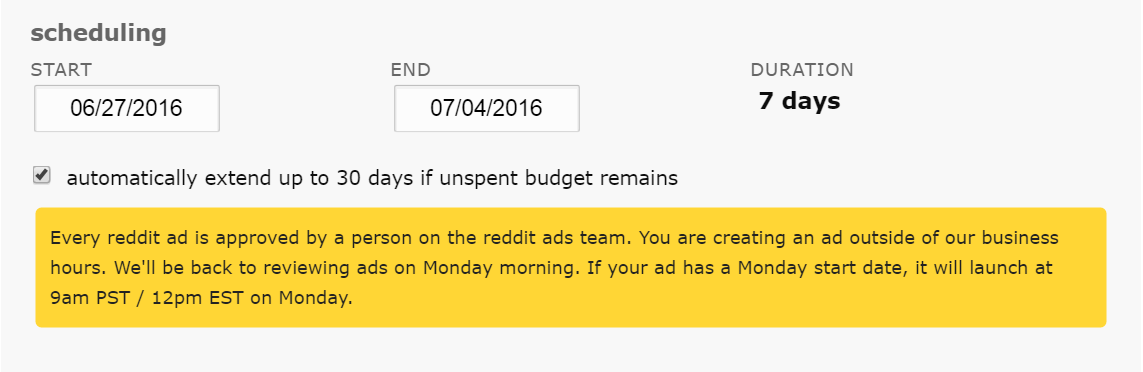 reddit ads auto extensions