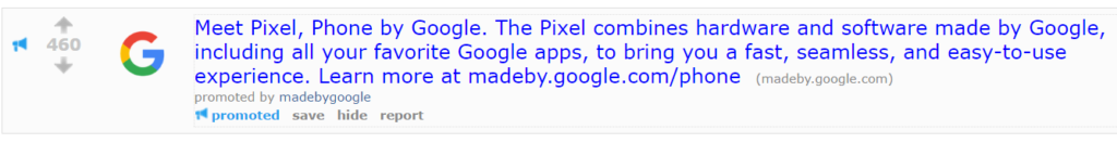 google pixel reddit ad