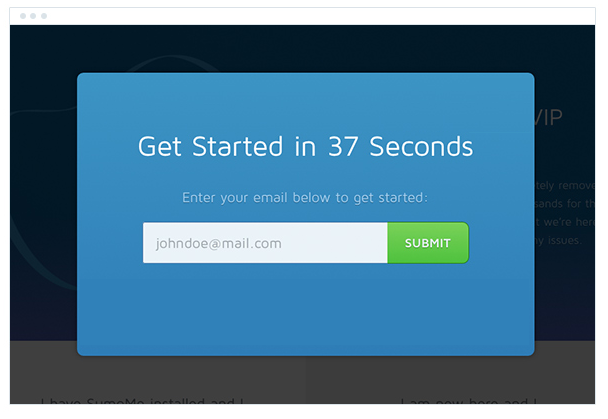 email modal with no ability to exit